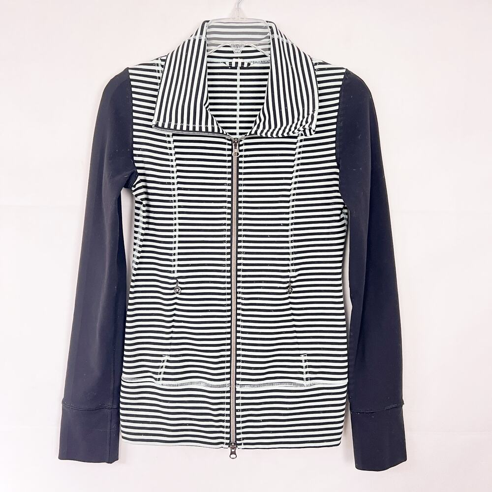 Lululemon Athleisure Full Zip Striped Jacket Size 4